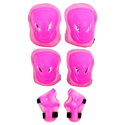 Комплект защиты для роликов скейтборда велосипеда 7-18 лет Рыжий кот D-0334P розовый 1